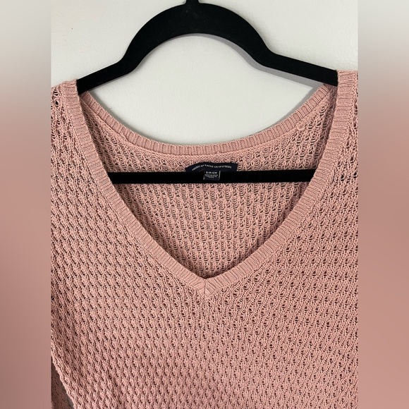 AE Outfitters women’s small dusty rose pink knit sweater - Picture 6 of 8